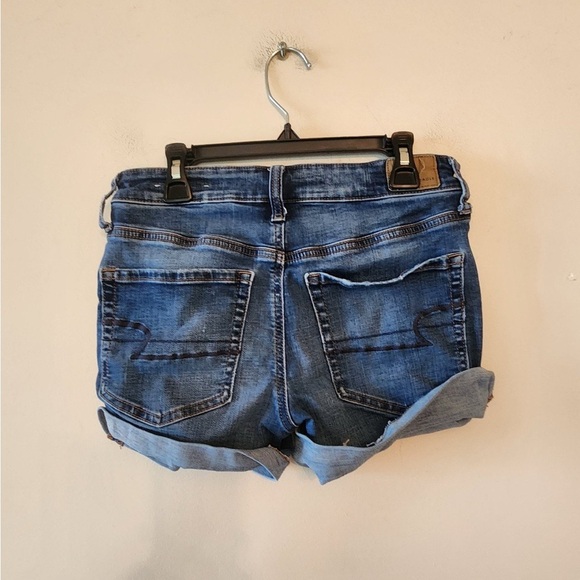 American eagle midi Denim cuffed shorts size 4 - Picture 2 of 5